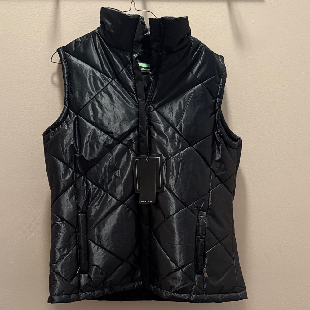 Black Quilted Women's Vest